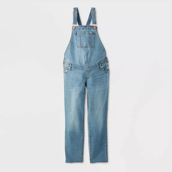 Maternity Denim Overalls - Isabel Maternity by Ingrid & Isabel™ Medium Blue | Target