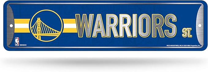 Rico Industries NBA Metal Street Sign Metal Street Sign 4" x 15" Home Décor - Bedroom - Office -... | Amazon (US)