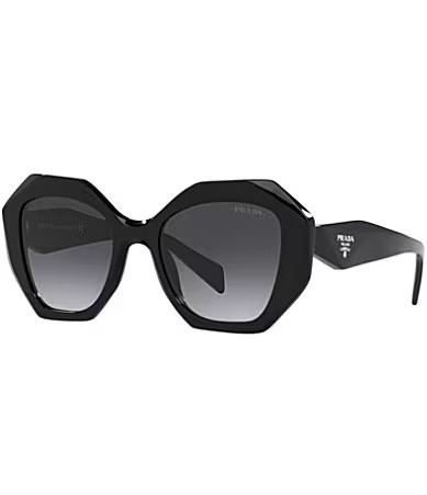 Prada PR 16WS 53mm Geometric Statement Sunglasses - Black | Dillard's