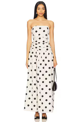 4th & Reckless Brona Linen Maxi Dress in Polka Dot from Revolve.com | Revolve Clothing (Global)