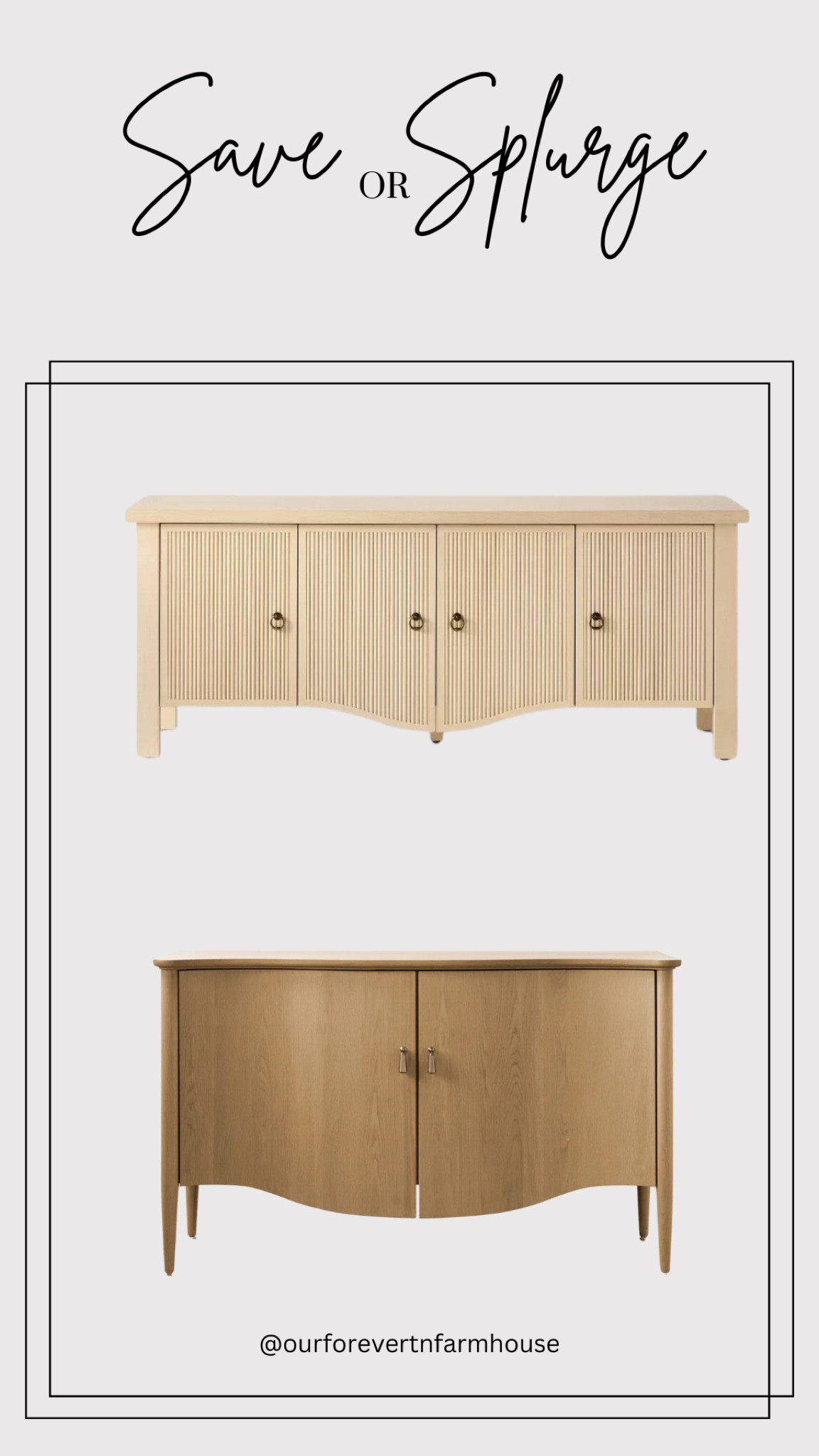 Save versus splurge on this sideboard. Which do you like better?

#LTKHome
