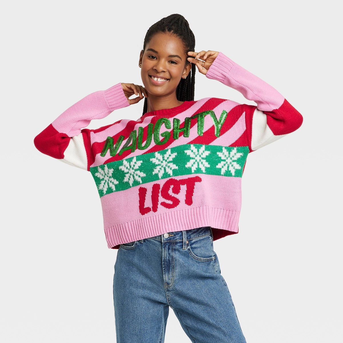 Women's Naughty List Graphic Sweater | Target