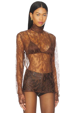 x Emma Leger Norel Top in Dark Brown | Revolve Clothing (Global)