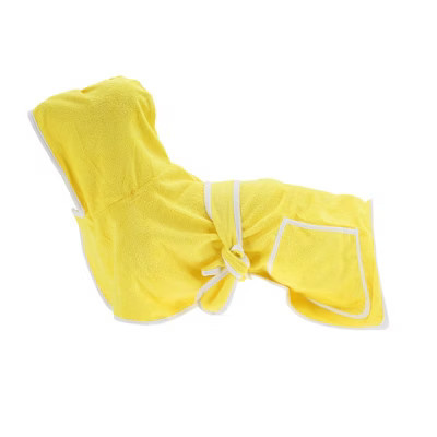 Unique Bargains Hooded Dog Bathrobe Large Yellow | Target