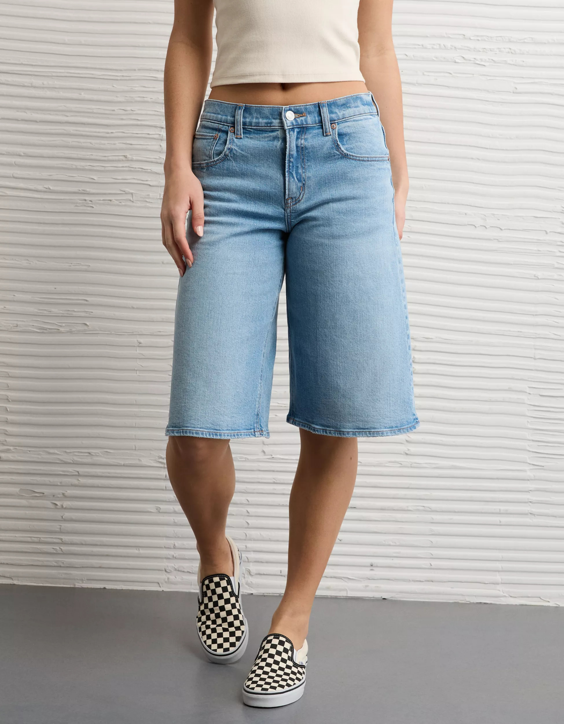 AE 15" Stretch Low-Rise Jort | American Eagle Outfitters (US & CA)