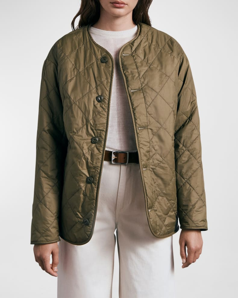 Rag & Bone Brielle Reversible Quilted Sherpa Jacket | Neiman Marcus