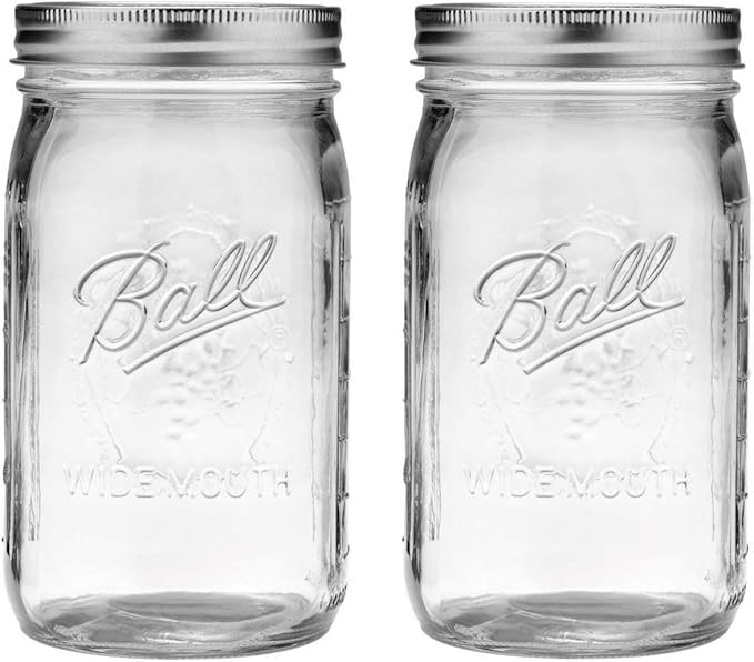 Ball Wide Mouth Glass Mason Jars with Lids and Bands, Used for Canning, Pickling, Juice, Jam, Jel... | Amazon (US)