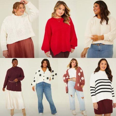 Sweaters BOGO FREE!! What a great deal! Two for the price of one. 

Style these with jeans, skirts, over dresses, and they will create the perfect t fall outfit, winter outfit, or holiday outfit. 

#LTKplussize #LTKstyletip #LTKsalealert