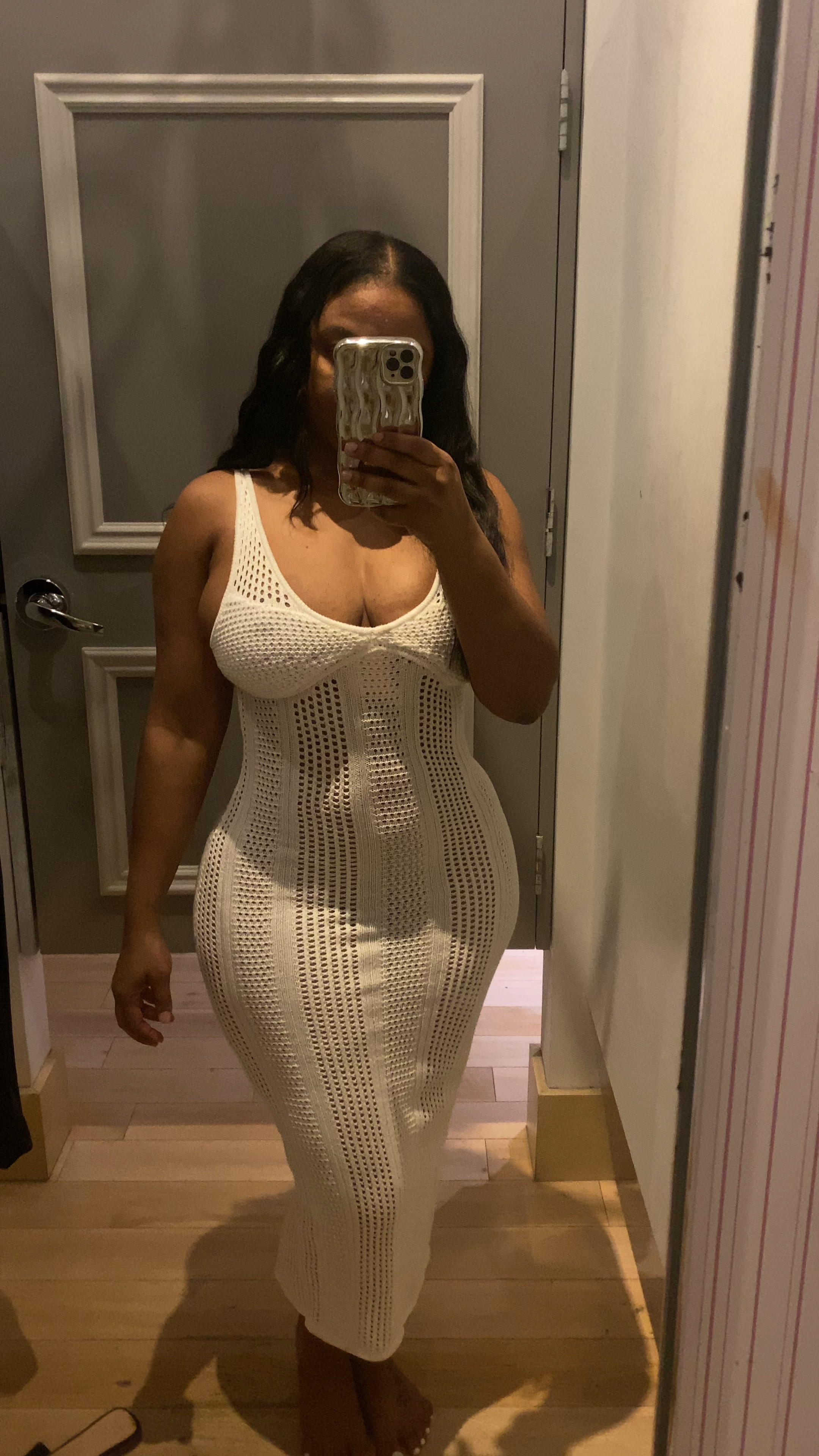 Open-Knit Midi Sweater Dress
Perfect for spring and summer vacation 
I’m wear a size medium 
Weight 170lb 5”3 



#LTKfindsunder50 #LTKstyletip #LTKfindsunder100