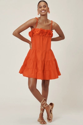 Saylor Carie Sleeveless Ruffled Square-Neck Tiered Mini Dress | Anthropologie (US)