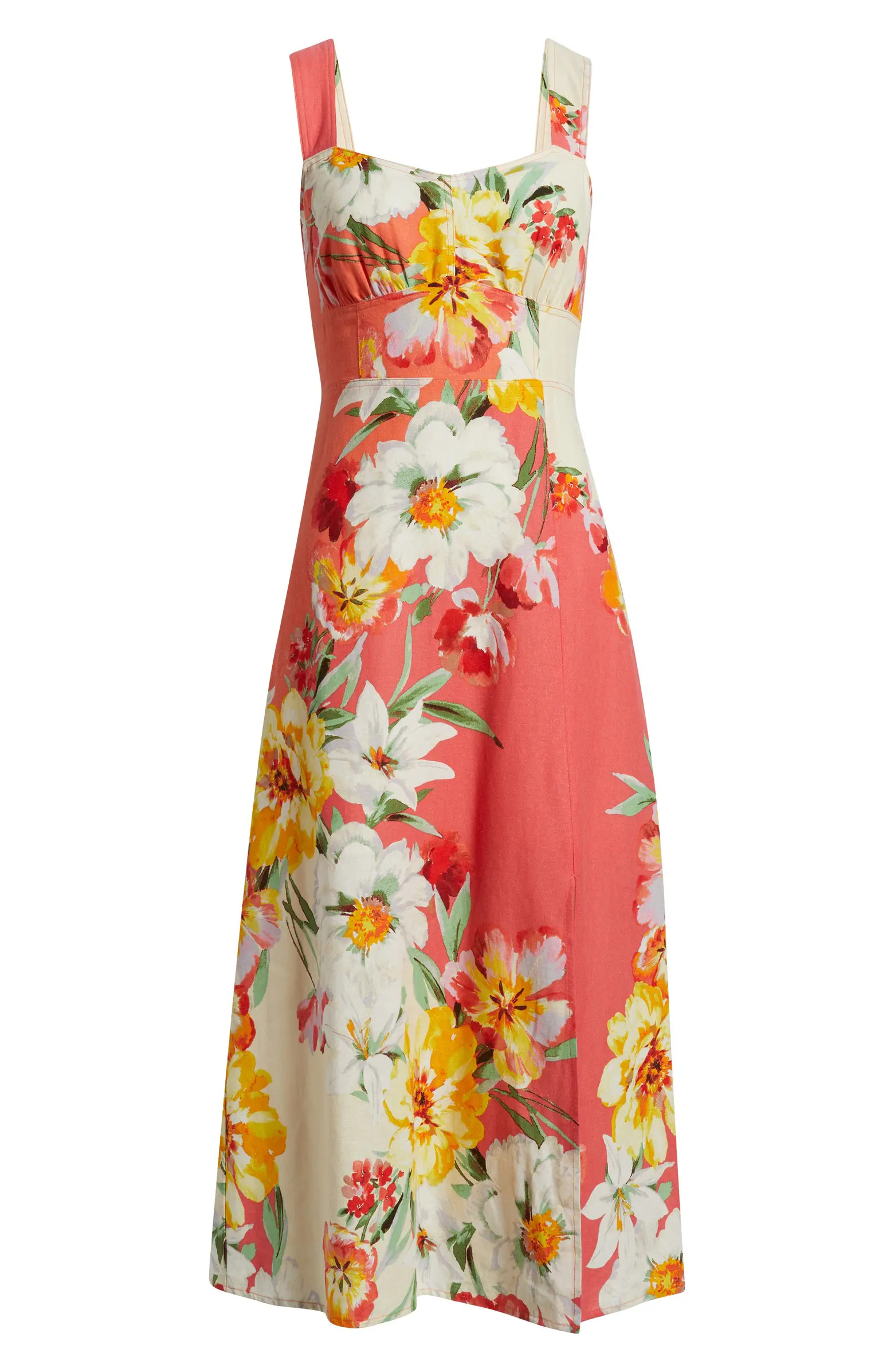 Floral Print Fit & Flare Midi Dress | Nordstrom