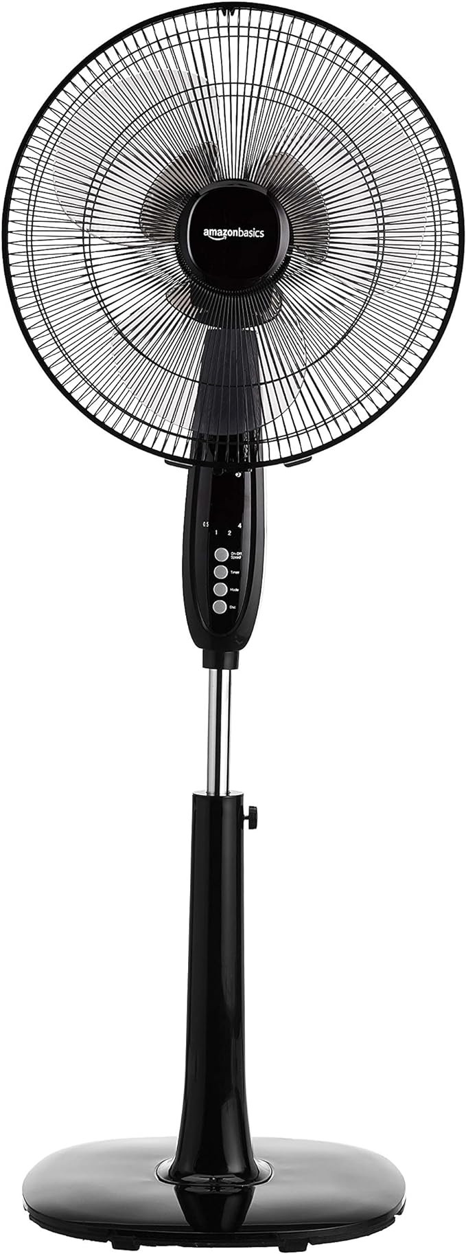 Amazon Basics Oscillating Dual Blade Standing Pedestal Fan with Remote - 16-Inch, Black | Amazon (US)