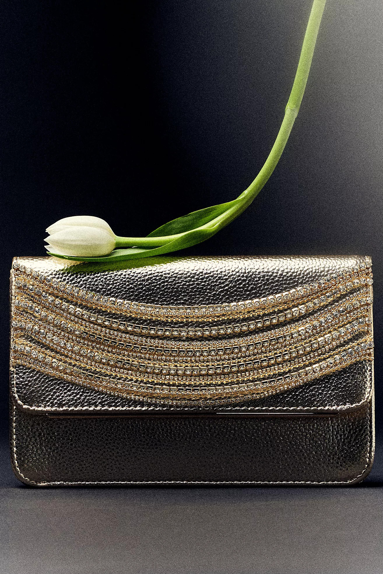 Jewel Badgley Mischka Draped Fringe Clutch | Anthropologie (US)