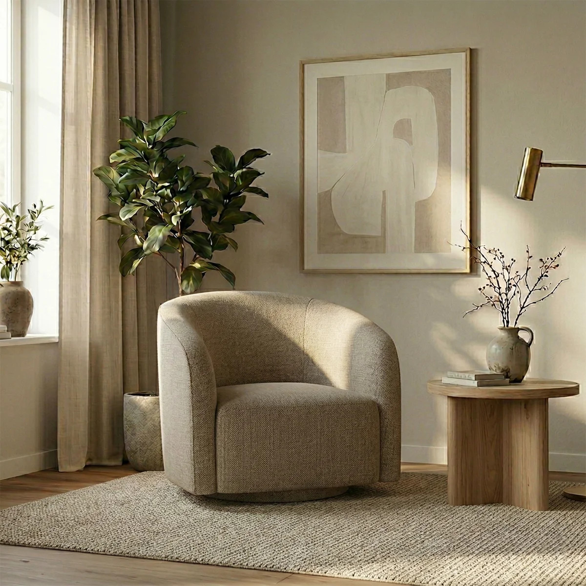 Stella Accent Chair - Sand Performance Boucle | Wayfair North America