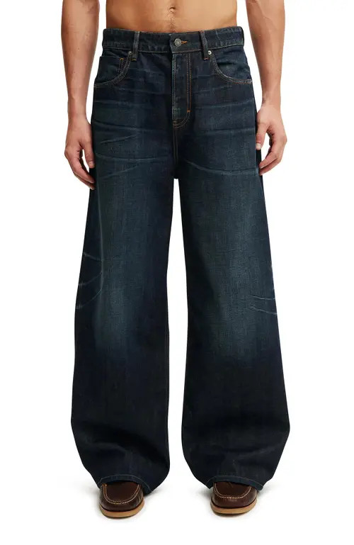 Cotton On Men's Super Baggy Jean in Selvedge Worn Blue at Nordstrom, Size 34 X 32 | Nordstrom