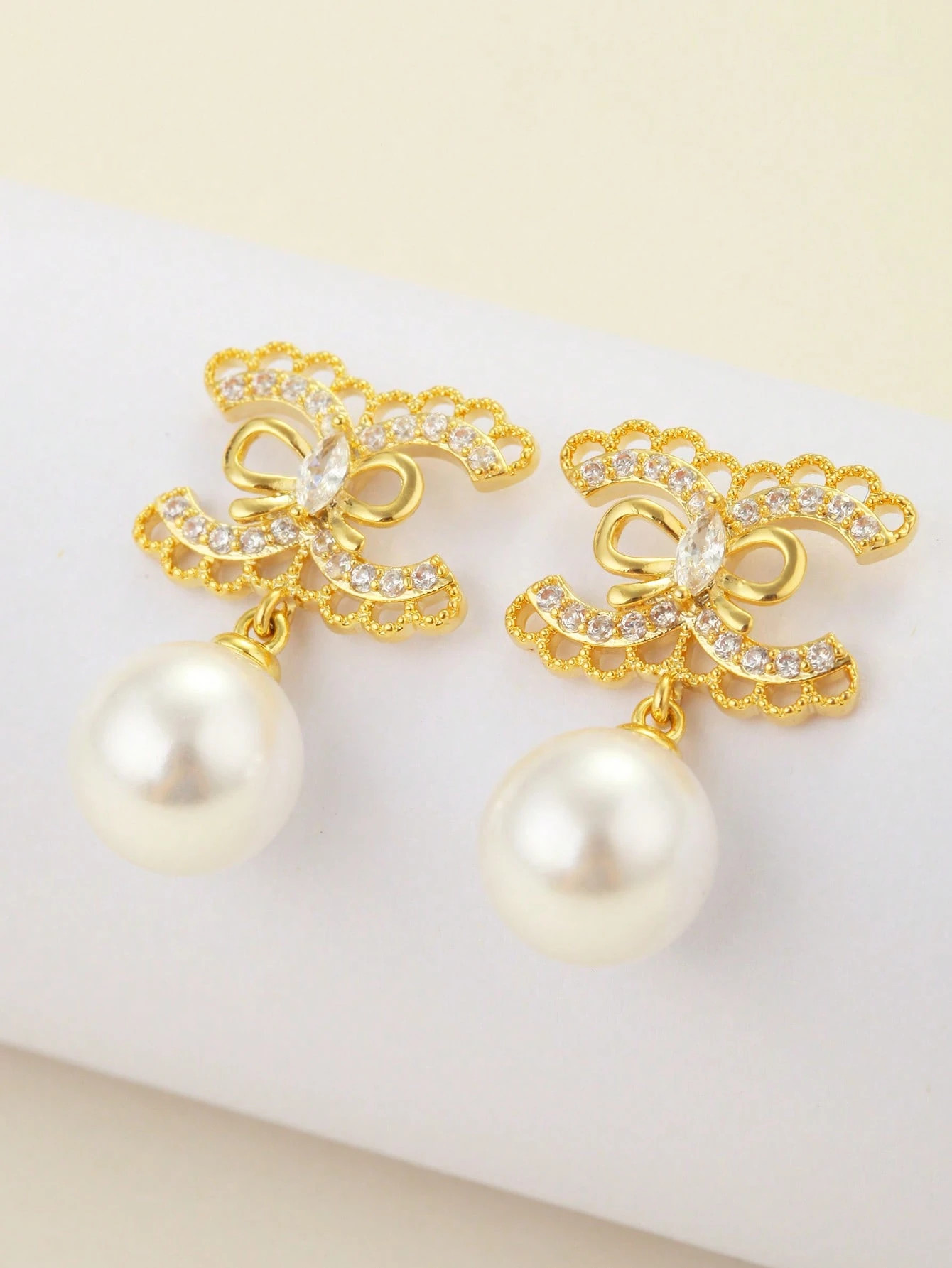 Pearl Gold Earrings | SHEIN