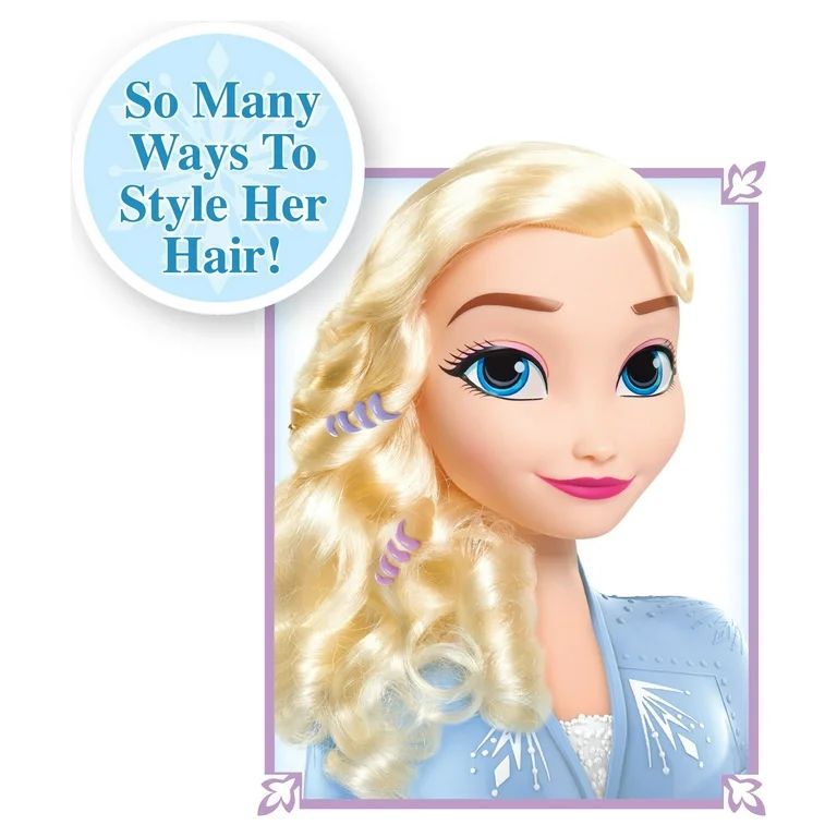 Disney Frozen 2 Elsa Styling Head, 18-Pieces Include Wear and Share Accessories, Blonde, Hair Sty... | Walmart (US)