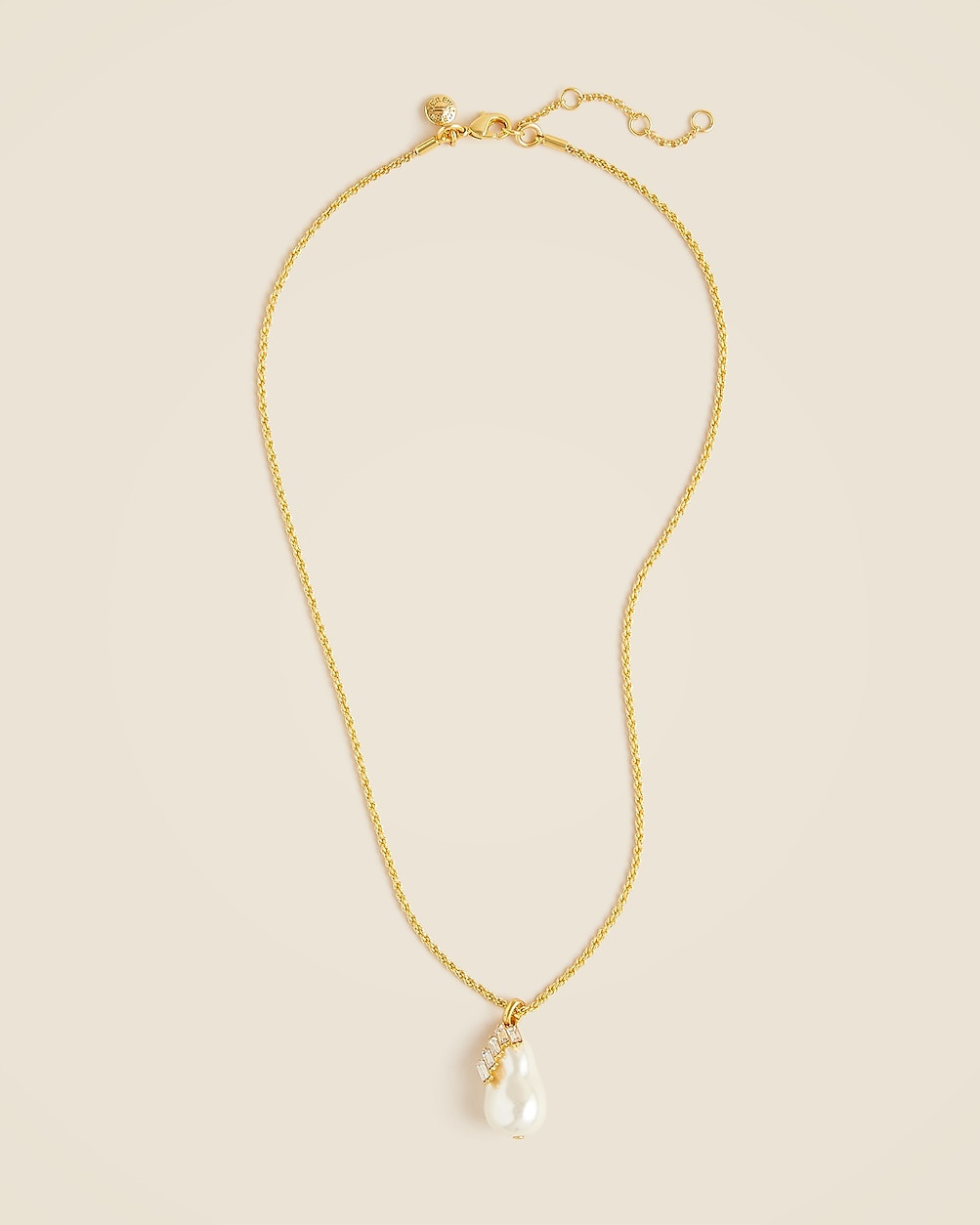 Pearl and crystal pendant necklace | J. Crew US