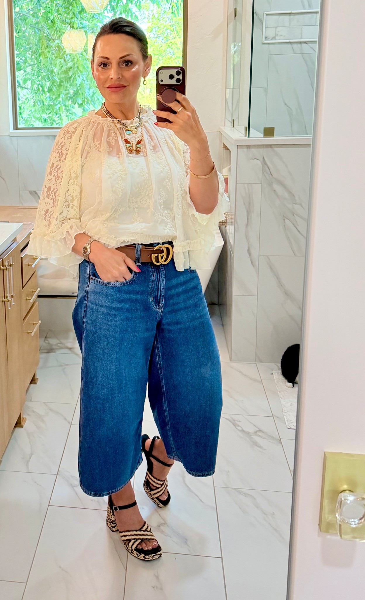 The top is so versatile. Can be dressed up or down and would be adorable with denim shorts and boots  

#LTKOver40 #LTKootd #LTKSeasonal