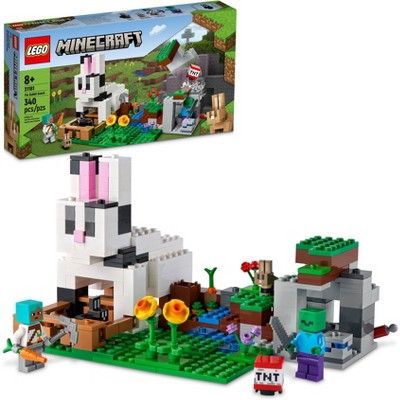 LEGO Minecraft The Rabbit Ranch House with Animals Set 21181 | Target