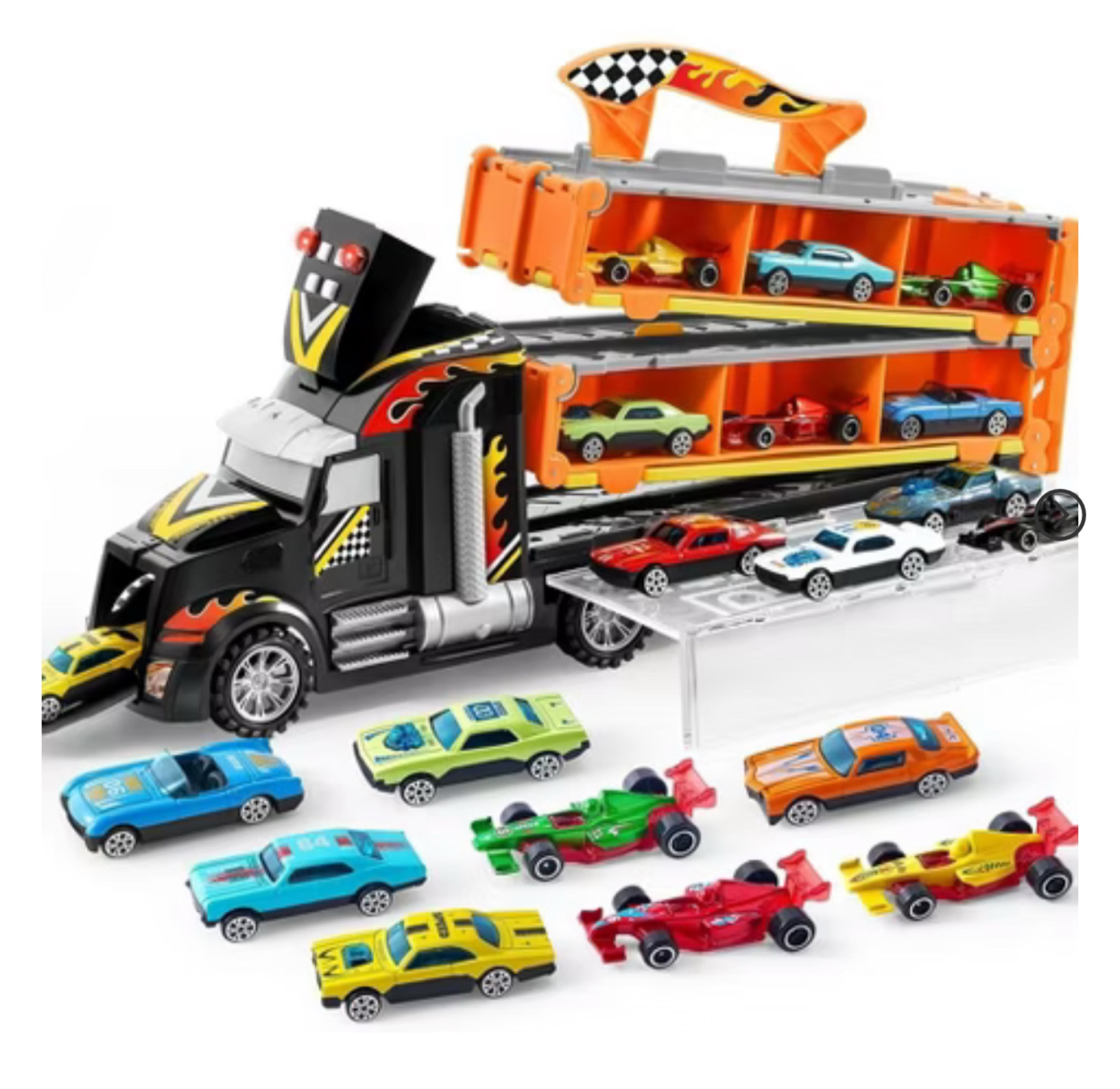 51% off 🎉

SYNCFUN Carrier Truck Toys, 5-FT Race Track and 12 Die-Cast Toy Cars, Racing Car with Lights & Sounds, Truck Toy Gift for 2 3 4 5 Years Old Boys Girls

#LTKKids #LTKSaleAlert