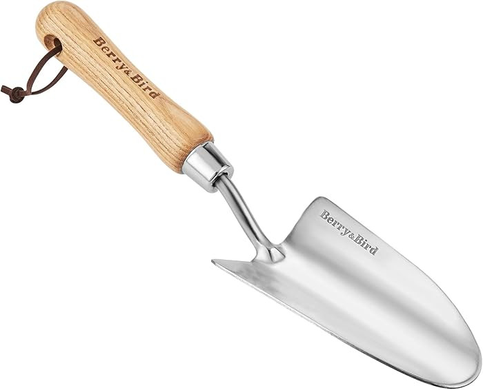 Berry&Bird Stainless Steel Trowel, Garden Small Flower Hand Shovel, Potting Soils Scoop with Wood... | Amazon (US)