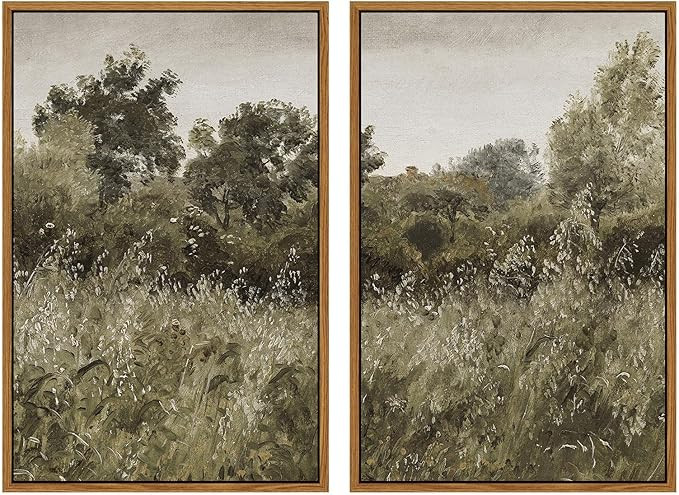 InSimSea Retro Countryside Landscape Framed Wall Art Set of 2, 16"X24" Large Rustic Wall Art Deco... | Amazon (US)