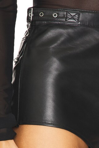 Dukely Leather Shorts in Black | Revolve Clothing (Global)