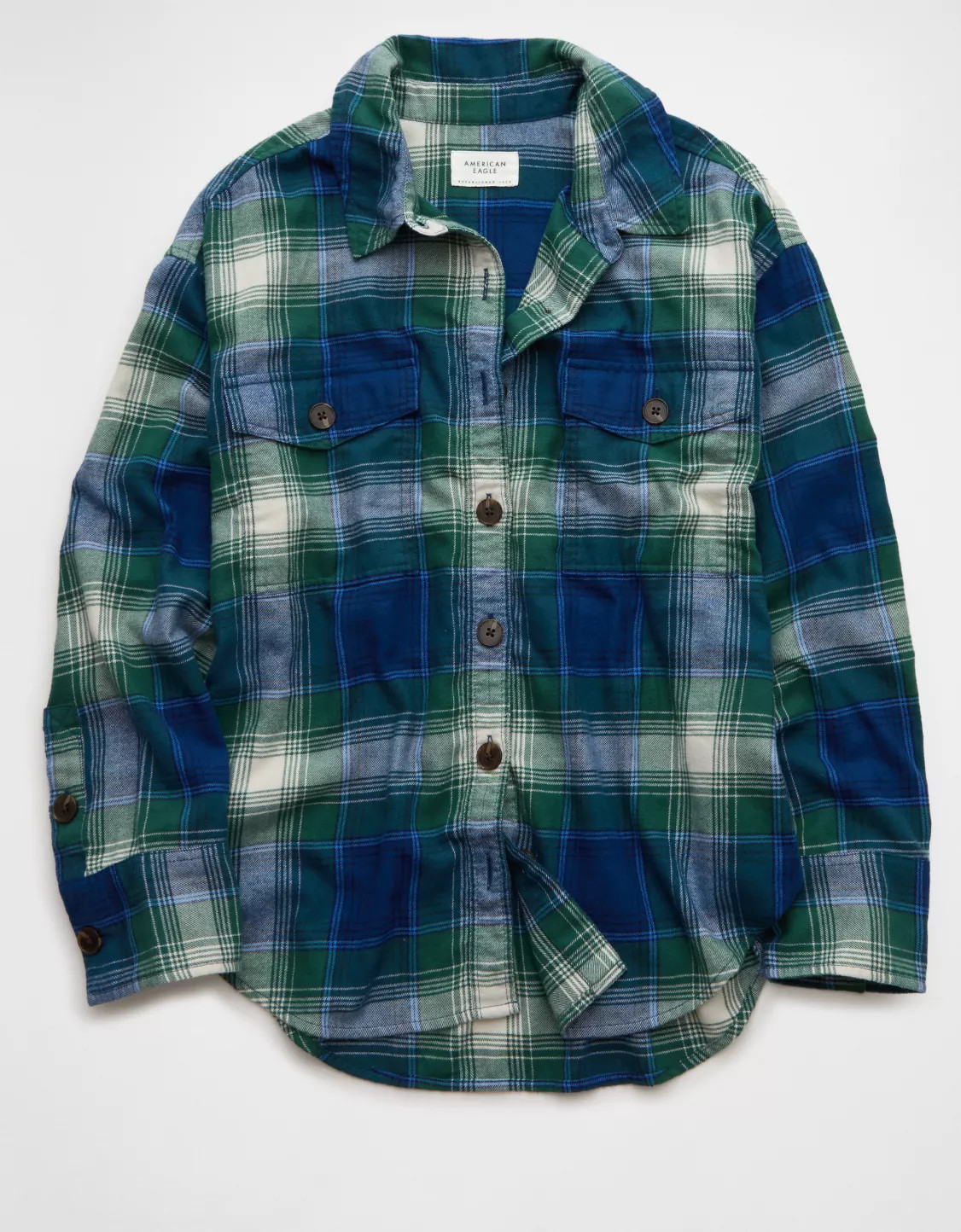 AE Plaid Button-Up Shirt | American Eagle Outfitters (US & CA)