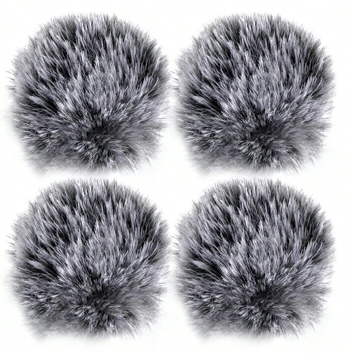 Microphone Windscreen, SourceTon 2pcs Microphone Foam Covers And 2 Pcs Furry Windscreen For Micro... | SHEIN