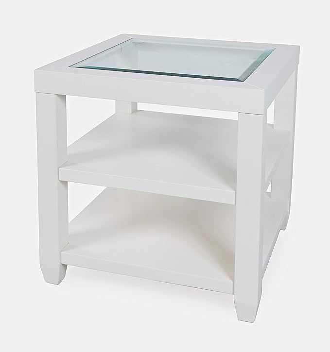 Jofran Inc. Urban Icon Glass Inlay End Table with Storage | Amazon (US)