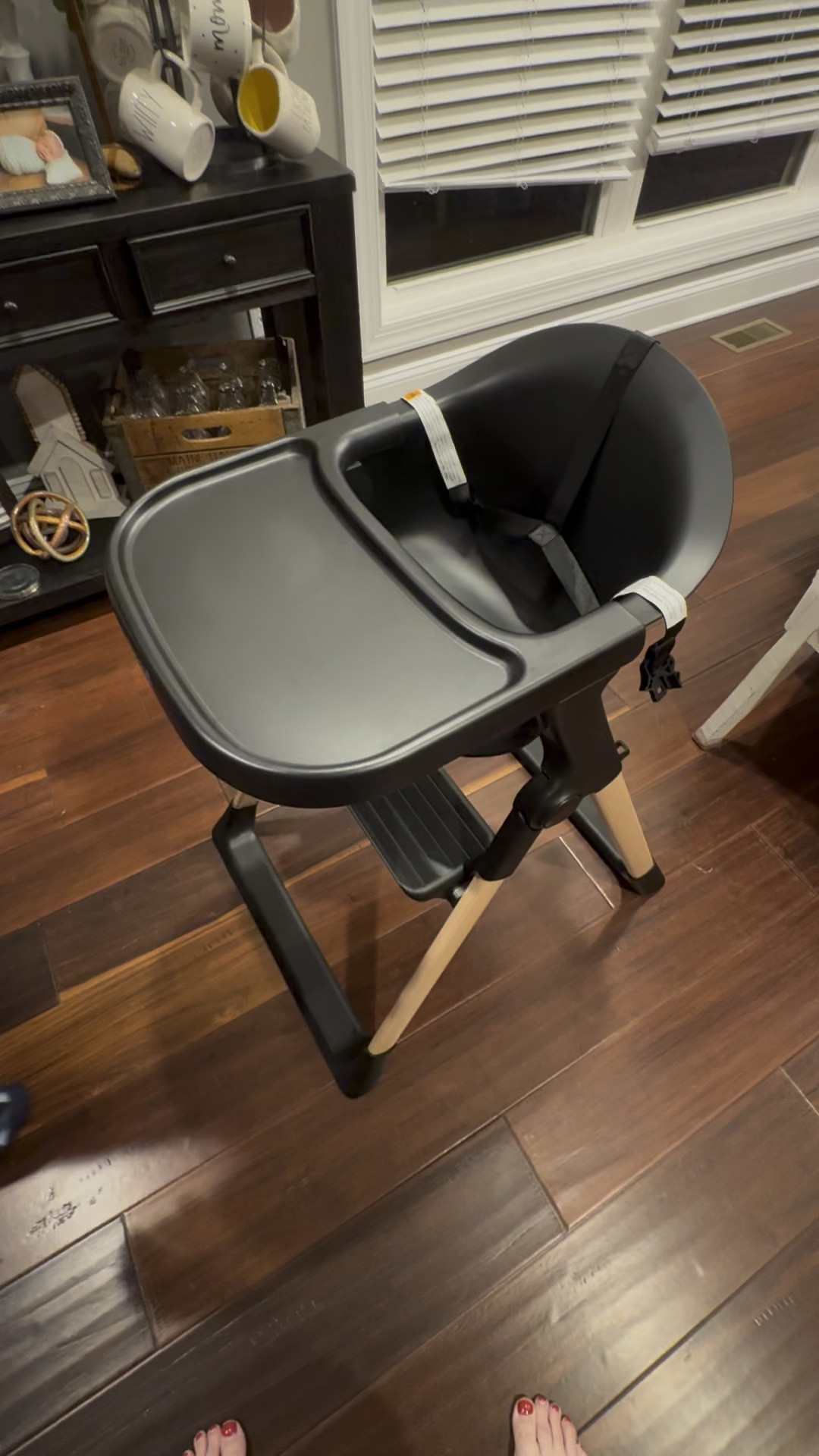 Easy to clean, durable, folds up when you want to tidy the dining area up, and safety harness for your baby! Comes in white or black! 

#LTKBaby #LTKMostLoved #LTKHome