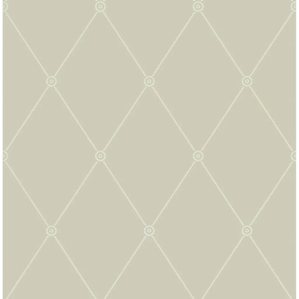Cole & Son Large Georgian Rope Trellis Olive Wallpaper | DecoratorsBest