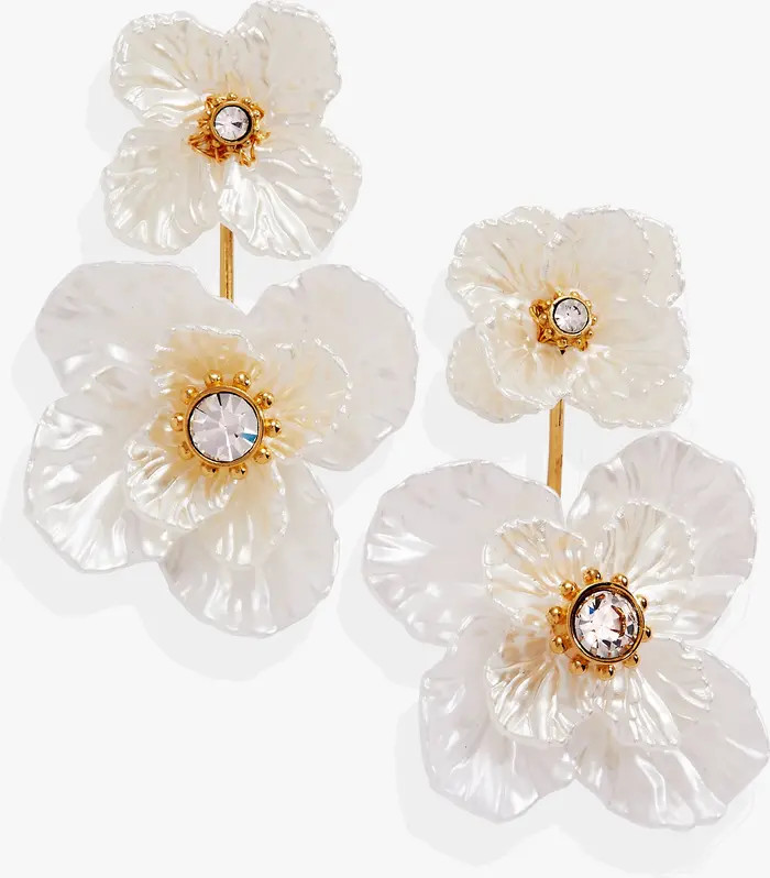 New York Botanical Garden® 2-in-1 Poppy Statement Earrings | Nordstrom