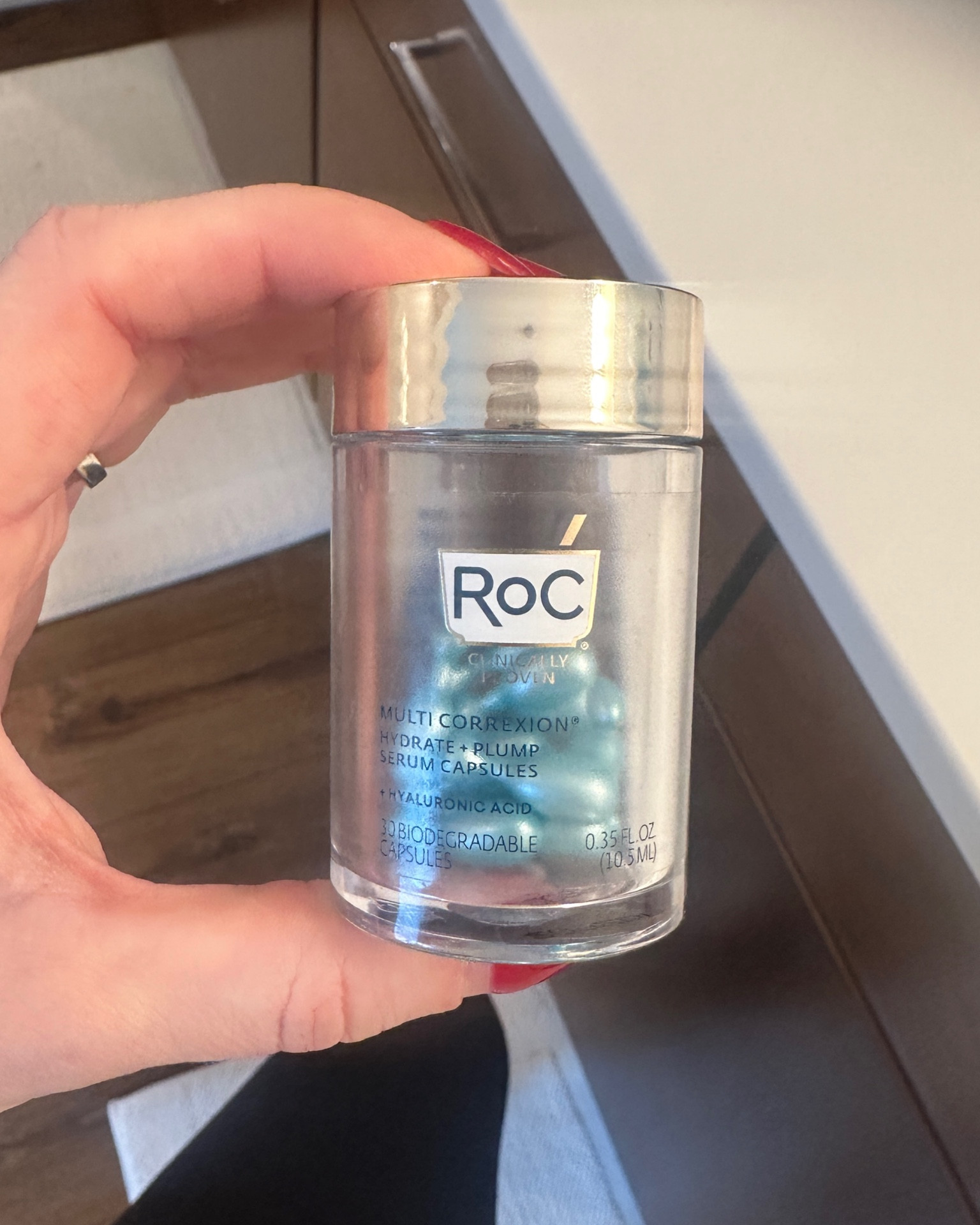Absolutely obsessed with these ROC Multi Correxion, Hydrate + Plump Night Serum Capsules - they feel so luxurious and glide onto the skin like a dream. Capsules are perfectly portioned with enough for face and I find neck and chest too. These make me look forward to washing my face at night because I get to use these after!! On sale for under $20 from Amazon right now! Also capsules are super easy for travel, you can just take a few capsules for each night and be good to go!

#LTKfindsunder50 #LTKbeauty #LTKsalealert