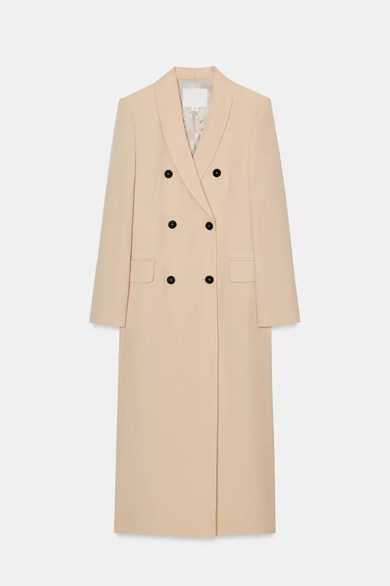 ZW COLLECTION FLOWY DOUBLE-BREASTED COAT | Zara US