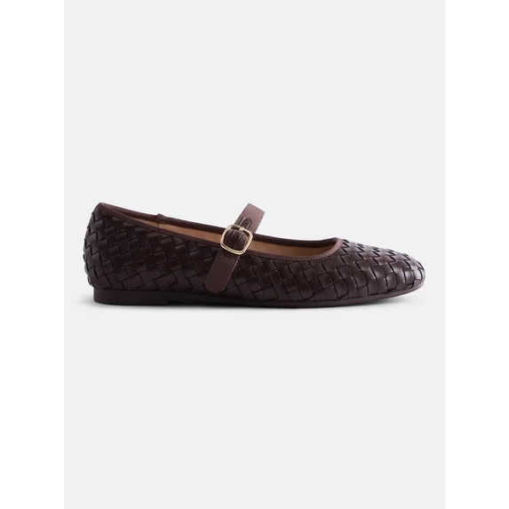 Scenario Women's Woven Mary Jane Flats | Walmart (US)