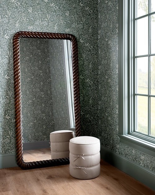 The Mayweather Floor Mirror pairs a substantial rope-carved frame with a rich, hand-finished tone, creating a striking focal point for any room. Its elongated silhouette brings depth and dimension to hallways, bedrooms, and living spaces while reflecting light beautifully throughout your home

#LTKselfcare #LTKHome