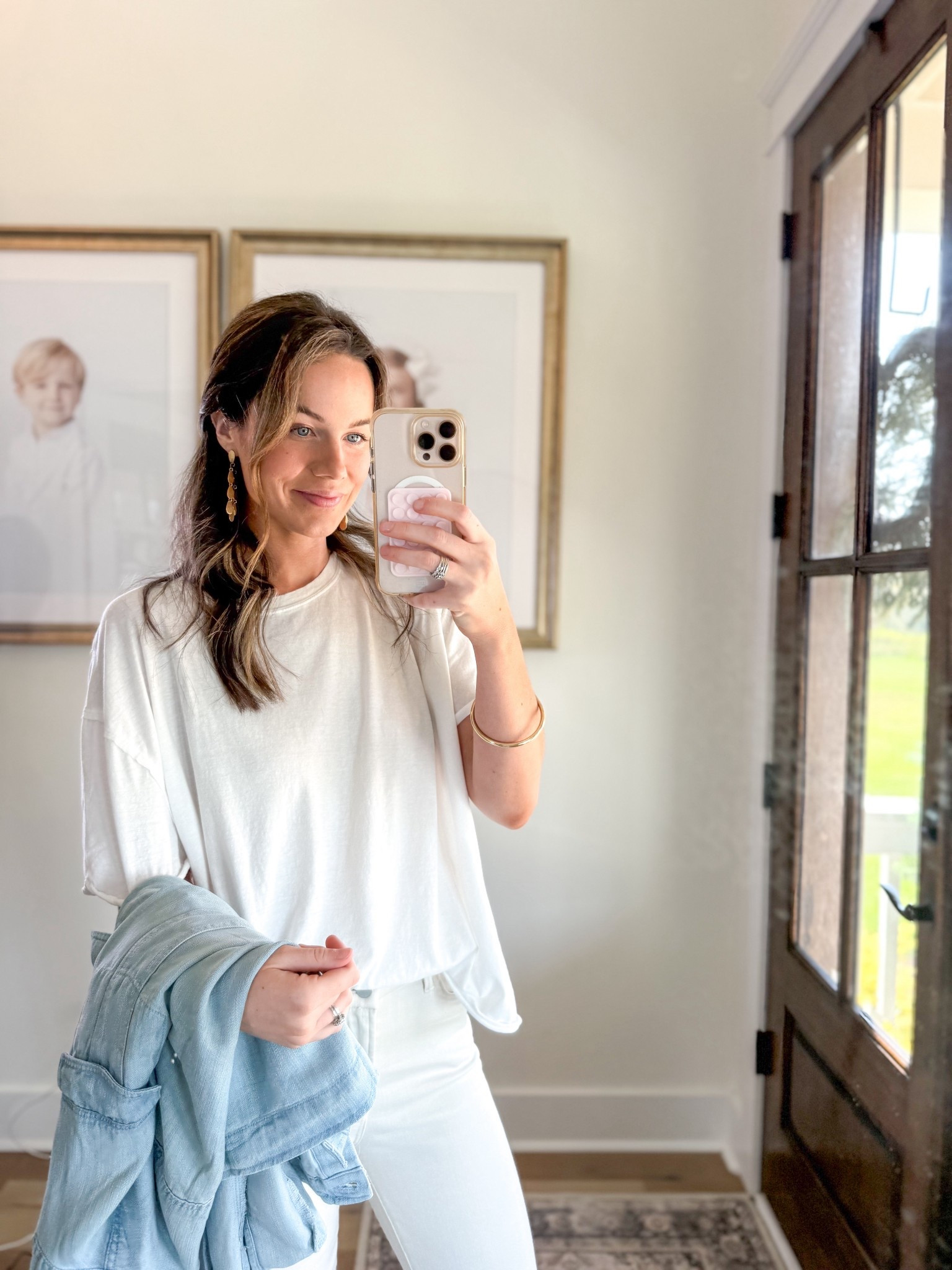 Free people tees go with everything! Loving this white one from The Willow Tree! & I paired it with the cutest cream colored jeans & relaxed denim jacket!

#LTKFindsUnder100 #LTKSeasonal #LTKFindsUnder50