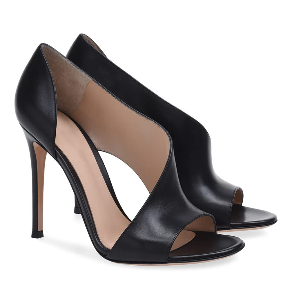 High Heels 11cm Fish Mouth Super High Heel Sandals Evening Shoes Fashion Women's Shoes-Black||37 | Amazon (US)