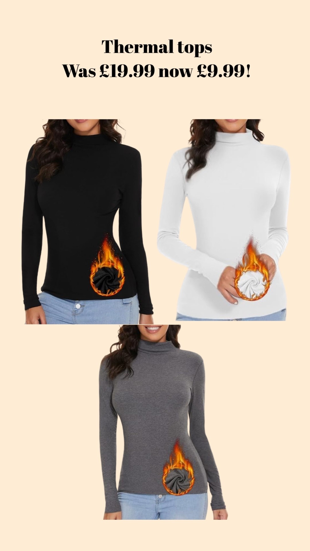 Thermal tops £10 off! Perfect for this cold weather and for layering xx 