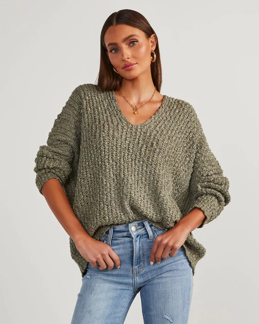 Warms My Soul Knit Sweater - Olive | VICI