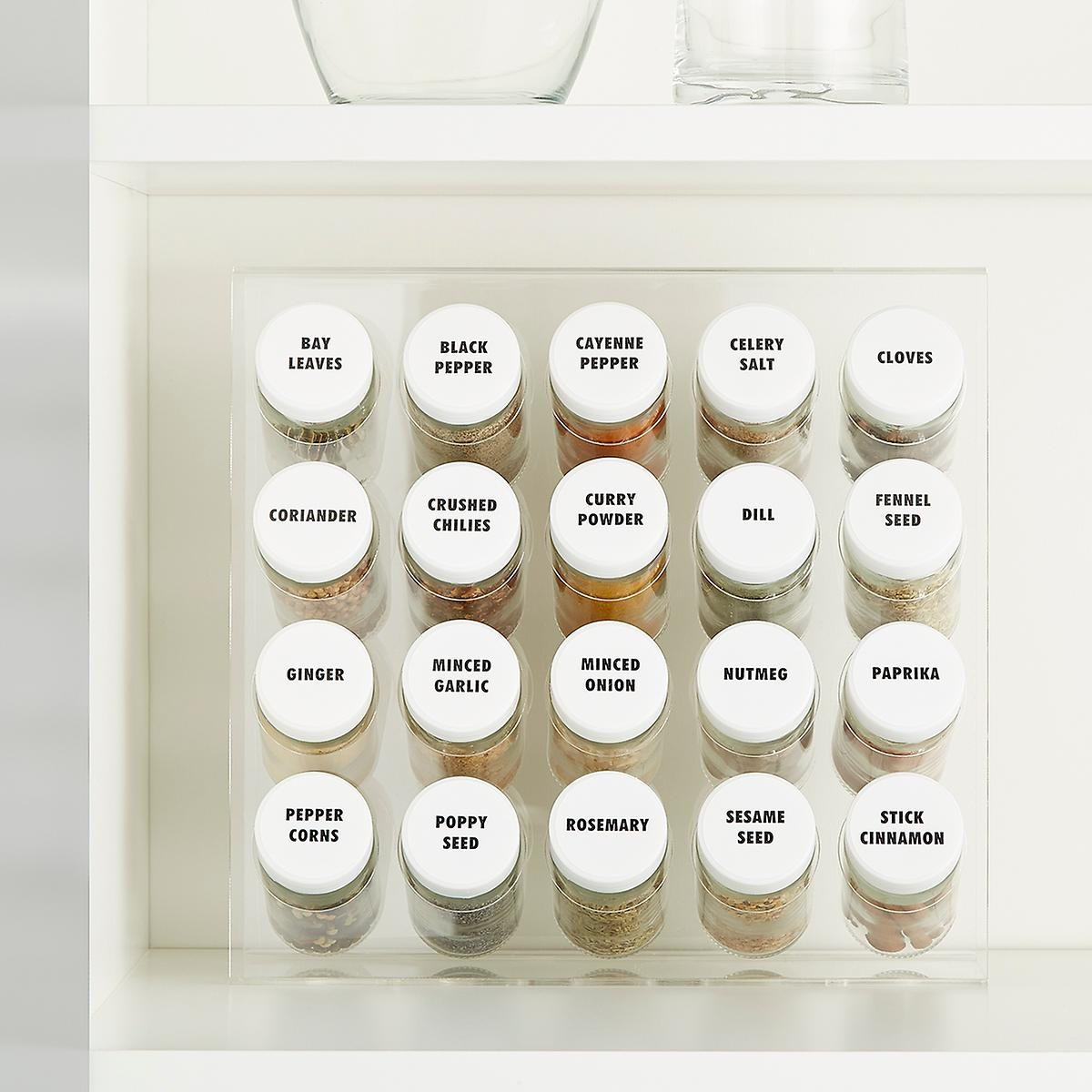 Acrylic 20-Bottle Spice Rack | The Container Store