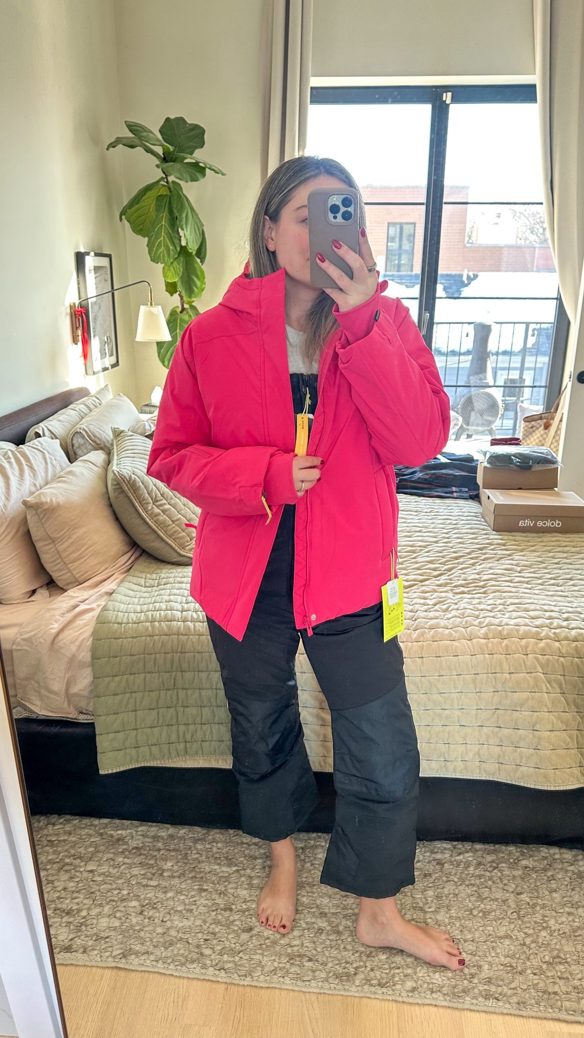 This hot pink ski jacket is actually a kids XXL! Love the fit, but I do have a short torso.

Unfortunately the kids ski bibs (XL) did not work for me at all, way too short.

#LTKActive #LTKFindsUnder100 #LTKKids