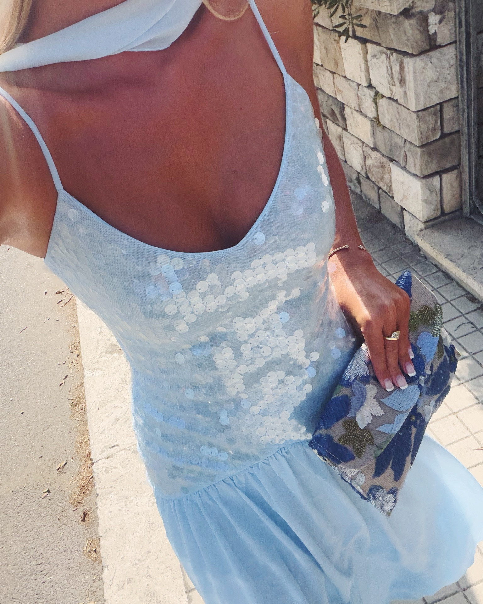 sequin formal dress🩵