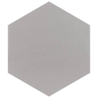 Hexatile Matte Gris 7 in. x 8 in. Porcelain Floor and Wall Tile (7.67 sq. ft. / case) | The Home Depot