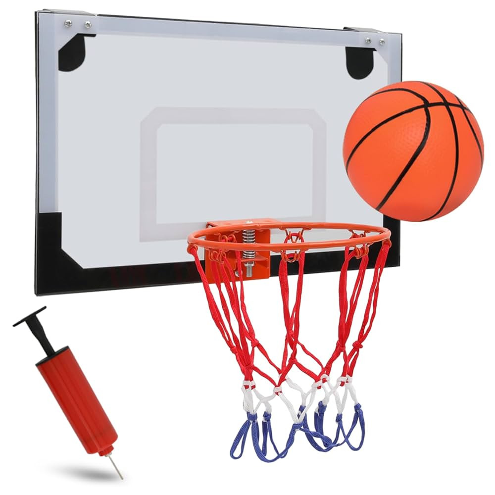 MoNiBloom Wall-Mounted Basketball Hoop Transparent Board 18" x 12" Sports Mini Basketball Hoops A... | Amazon (US)