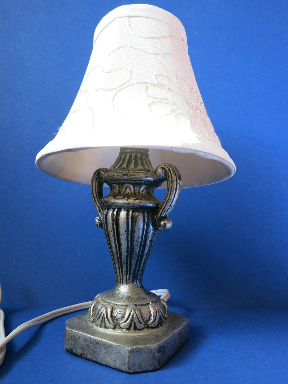 Vintage Silver ~PEWTER~ Dresser Bar Accent Table Night Light 11" Lamp ❅SONOMA❅ | eBay US