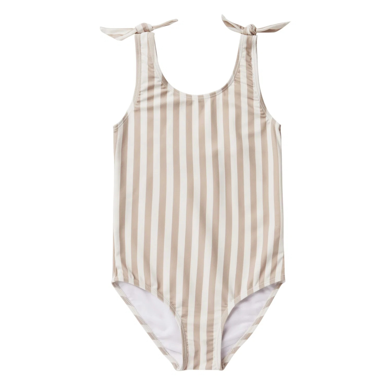 Rylee & Cru Millie Tie Swimsuit, Grey Stripe | SpearmintLOVE