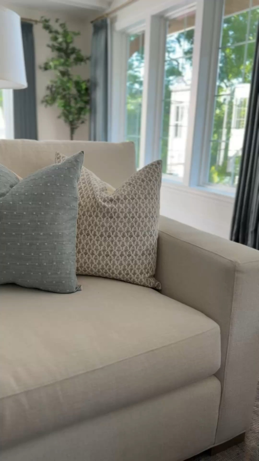 I love mixing and matching throw pillows with different textures and patterns. It makes a couch feel so much cozier and finished!

#LTKHome